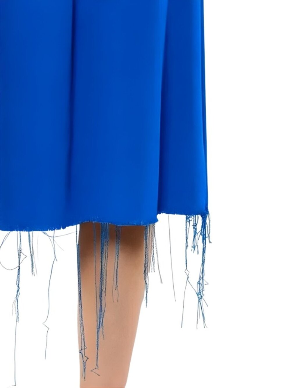 NWT Helmut Lang Nubby Viscose Ruched Icy Blue Women Size 2 Loose Fit Gypsy Skirt - Picture 5 of 9